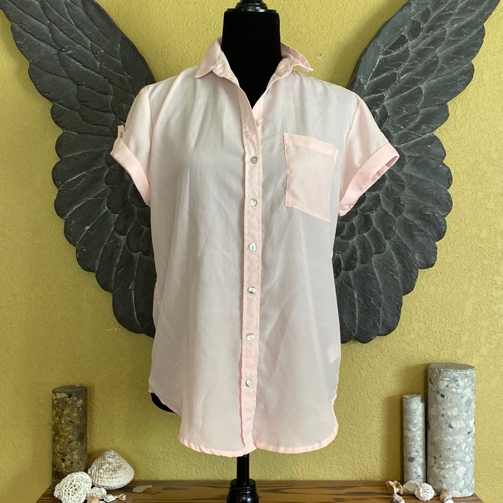 Suzy Shier Button Down Blouse Shirt